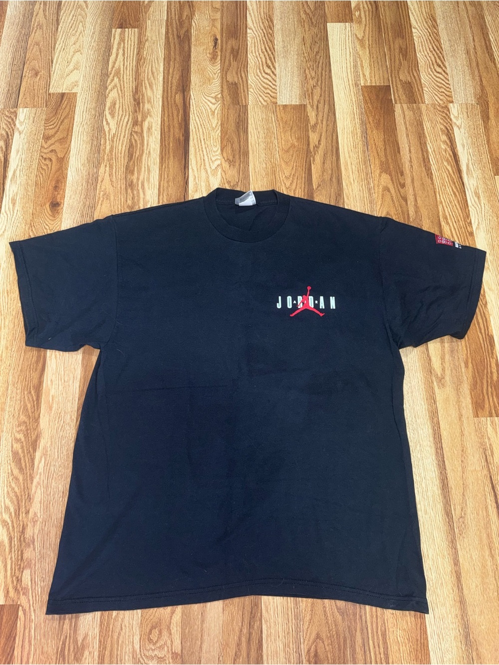 Vintage 90's Nike Michael Jordan's Restaurant T-Shirt L Black Short Sleeve Tee